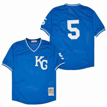 Mitchell & Ness #5 George Brett Kansas City Royals retro men women youth size S-6XL