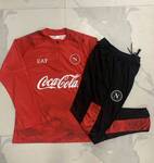 2024-25 Naples red ink jet training suit. -Naples Soccer training uniform youth size S-3XL