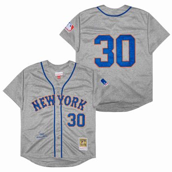 Nolan Ryan New York Mets Jersey Mitchell & Ness grey men women youth size S-6XL
