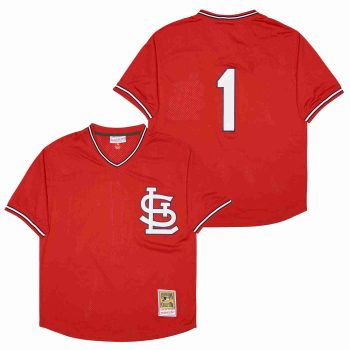 Ozzie Smith St. Louis Cardinals Jersey Mitchell & Ness red men women youth size S-6XL