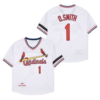 Ozzie Smith St. Louis Cardinals Jersey Mitchell & Ness white men women youth size S-6XL