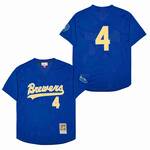 Paul Molitor Milwaukee Brewers Jersey Mitchell & Ness blue