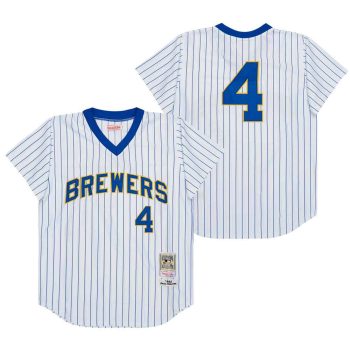 Paul Molitor Milwaukee Brewers Jersey Mitchell & Ness white men women youth size S-6XL