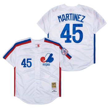 Pedro Martinez Montreal Expos Jersey white Mitchell & Ness men women youth size S-6XL
