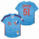 Randy Johnson Montreal Expos jersey Mitchell & Ness blue men women youth size S-6XL