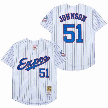 Randy Johnson Montreal Expos jersey Mitchell & Ness white men women youth size S-6XL