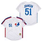 Randy Johnson Montreal Expos jersey Mitchell & Ness white retro men women youth size S-6XL
