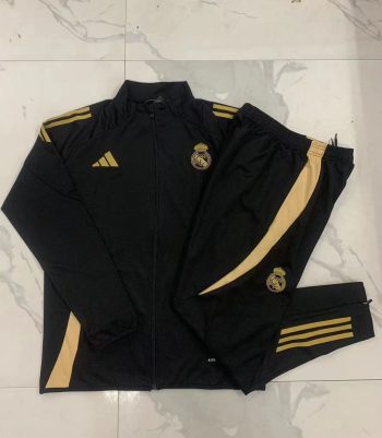 2024-25 Real Madrid Black -Real Madrid Soccer training uniform youth size S-3XL