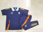 2024-25 Real Madrid Bolan (light blue collar) -Real Madrid Soccer training uniform youth size S-3XL