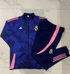 2024-25 Real Madrid Royal Blue (inkjet Dragon) -Real Madrid Soccer training uniform youth size S-3XL