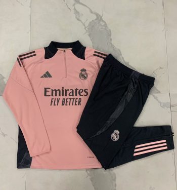 2024-25 Real Madrid pink -Real Madrid Soccer training uniform youth size S-3XL