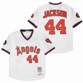 Reggie Jackson California Angels Anaheim Jersey white men women youth size S-6XL