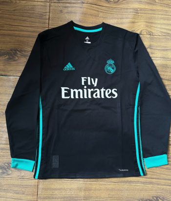 Retro 17-18 Real Madrid away long sleeve Custom name and number