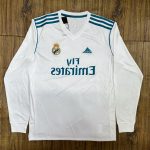 Retro 17-18 Real Madrid home long sleeve Custom name and number