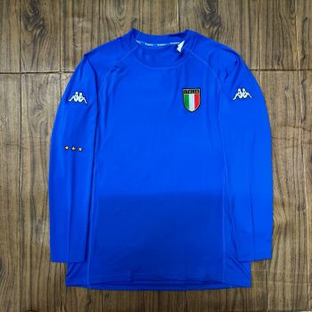 Retro 2002 Italy home long sleeve Custom name and number