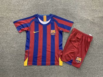 Retro children's wear Barcelona 05-06 home customize name and number