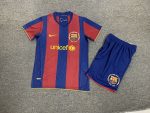 Retro children's wear Barcelona 07-08 home customize name and number