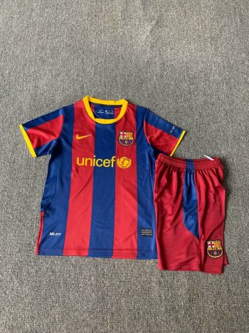 Retro children's wear Barcelona 10-11 home customize name and number
