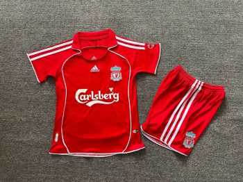 Retro children's wear Liverpool 06-07 home customize name and number