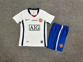 Retro children's wear Manchester United 08-09 away (2) customize name and number