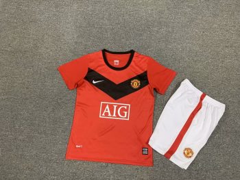 Retro children's wear Manchester United 09-10 home customize name and number
