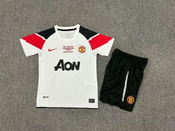 Retro children's wear Manchester United 10-11 away customize name and number