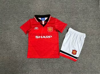 Retro children's wear Manchester United 94-96 home customize name and number