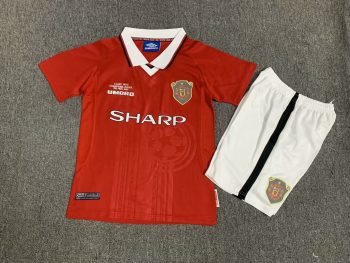 Retro children's wear Manchester United 99-00 home customize name and number