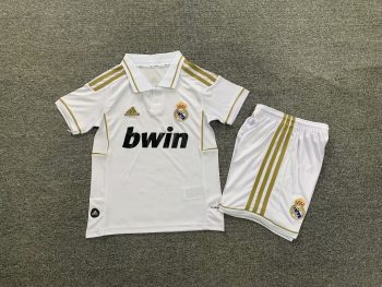 Retro children's wear Real Madrid 11-12 home customize name and number
