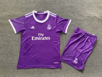 Retro children's wear Real Madrid 16-17 away customize name and number
