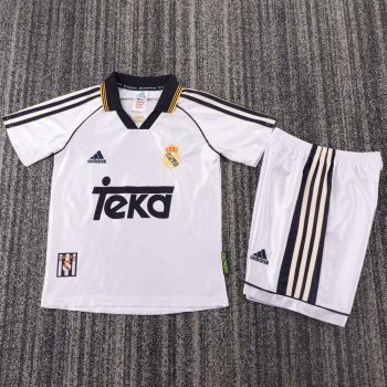 Retro children's wear Real Madrid 98-00 home customize name and number