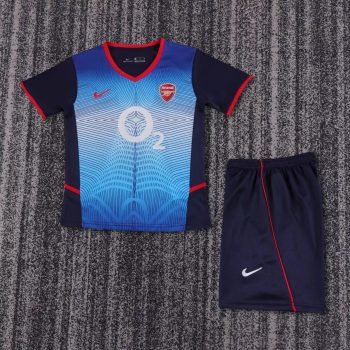 Retro kids' wear Arsenal 02-04 away customize name and number