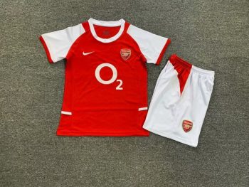 Retro kids wear Arsenal 02-04 home customize name and number