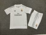 Retro kids wear Real Madrid 15-16 home customize name and number