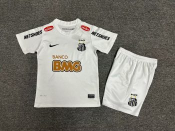 Retro kids wear Santos 11-12 home customize name and number