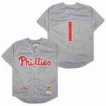 Richie Ashburn Philadelphia Phillies Mitchell & Ness Cooperstown Collection 1948 baseball Jersey grey men women youth size S-6XL