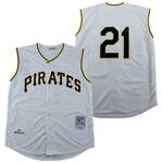 Roberto Clemente Pittsburgh Pirates Jersey Mitchell & Ness white sleeveless men women youth size S-6XL