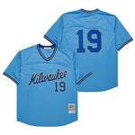 Robin Yount Milwaukee Brewers Jersey Mitchell & Ness sky blue men women youth size S-6XL