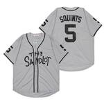 Sandlot Baseball Jersey SQUINTS #5 Gray Stitched men women youth size S-6XL