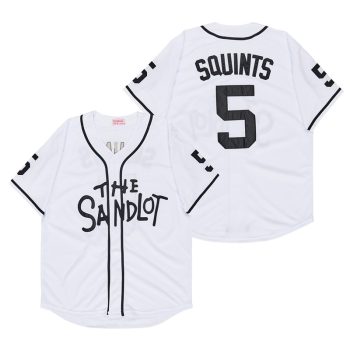 Sandlot Baseball Jersey SQUINTS #5 white Stitched men women youth size S-6XL