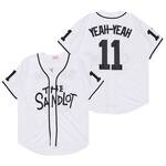 Sandlot Baseball Jersey Yeah-Yeah #11 white Stitched men women youth size S-6XL