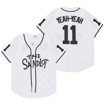 Sandlot Baseball Jersey Yeah-Yeah #11 white Stitched men women youth size S-6XL