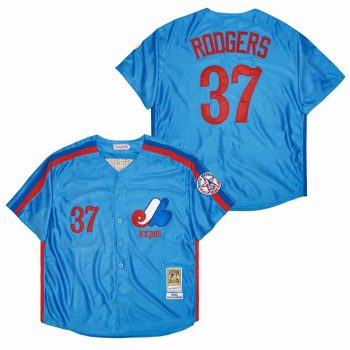 Steve Rogers Montreal Expos Jersey 1982 blue men women youth size S-6XL