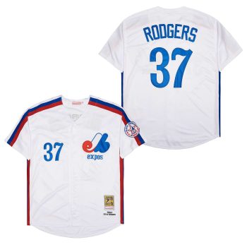 Steve Rogers Montreal Expos Jersey 1982 white men women youth size S-6XL