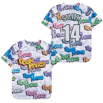 THE FRESH #14 PRINCE OF BEL-AIR GRAFFITI BASEBALL JERSEY men women youth size S-6XL