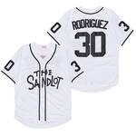 The Sandlot Jersey Benny 30 The Jet' Rodriguez white 2 men women youth size S-6XL