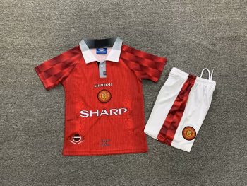 Throwback children's wear Manchester United 96-98 home customize name and number