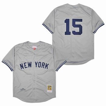 Thurman Munson New York Yankees Jersey pinstripes Mitchell & Ness grey men women youth size S-6XL
