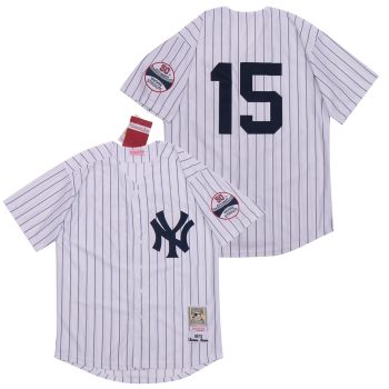 Thurman Munson New York Yankees Jersey pinstripes Mitchell & Ness white retro men women youth size S-6XL