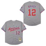 Tom Brady Silver Montreal Expos retro baseball Jersey